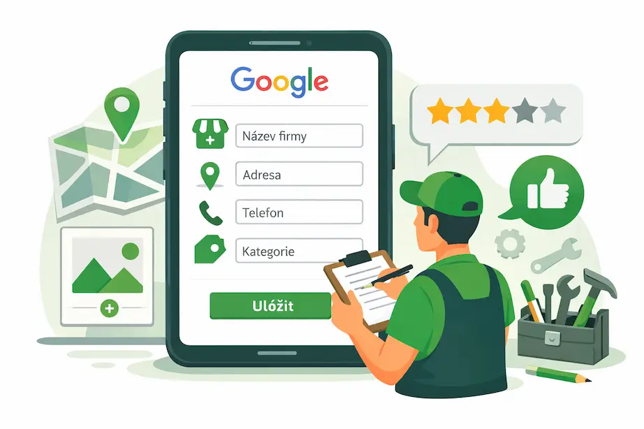 Ilustrace vyplňování Google Business Profile